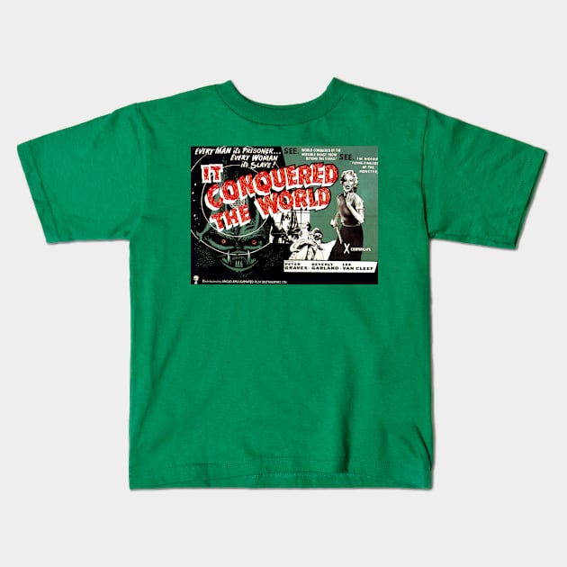 Classic Sci-Fi Movie Lobby Card - It Conquered the World Kids T-Shirt by Starbase79